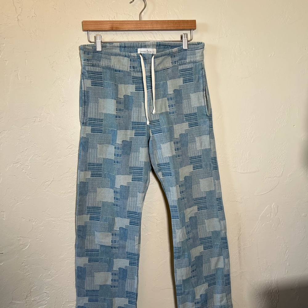 Imogene + Willie Xs Indigo Patchwork Drawstring P… - image 1